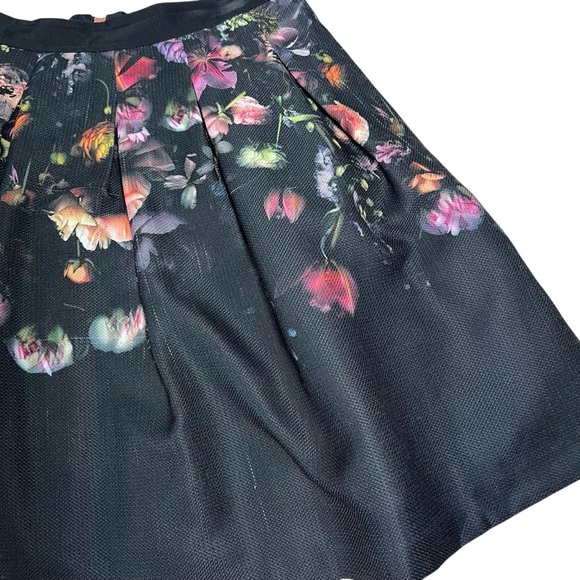 Ted Baker London Deniva Shadow Flora Full Skirt Black Size 4 Cocktail Date Night - Picture 8 of 16
